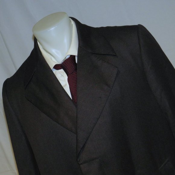 Edward Sexton Savile Row Bespoke Charcoal Gabardine Hideaway Button Overcoat 44R - Picture 4 of 12